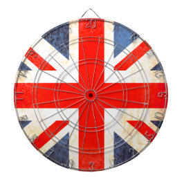 Britse vlag antiqued stijl dart board dartbord