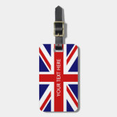 Britse vlag bagagelabels voor aangepast vervoer (Voorkant verticaal)