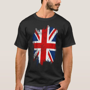 Britse Vlag Bedrukte Ontwerp Heren Zwarte T-shirt