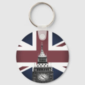  Britse vlag & Big Ben, Londen/sport Verenigd Koni Sleutelhanger (Voorkant)