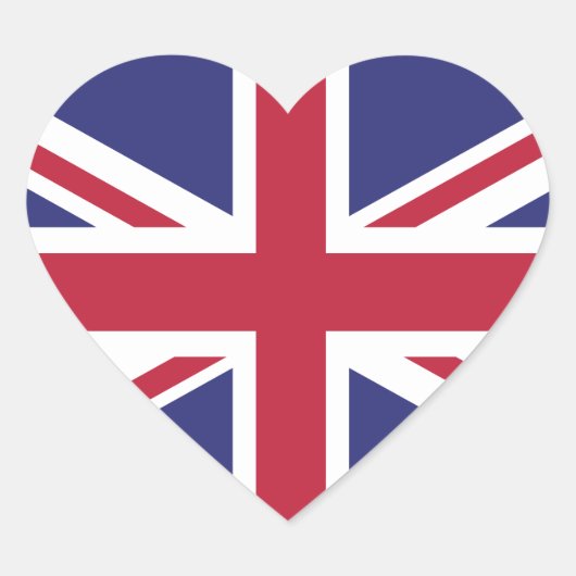 Britse vlag Brexit hartvormige x20 stickers (Voorkant)