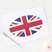 Britse vlag Brexit ovaal in de vorm van x20 sticke Ovale Sticker (Envelop)