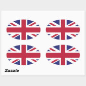 Britse vlag Brexit ovale stickers x20 (Vel)