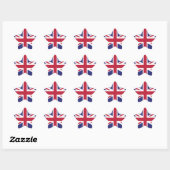 Britse vlag Brexit stervormige x20-stickers Ster Sticker (Vel)
