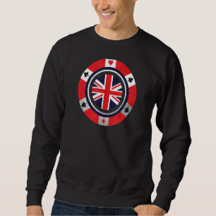 Britse vlag Britse Unie Jack Poker Chip Trui