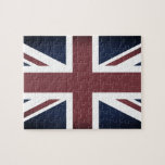 Britse vlag & Britse Union Jacks/sportfans Legpuzzel<br><div class="desc">Puzzle: Verenigd Koninkrijk & Verenigd Koninkrijk, Londen - houd van mijn land en Britse vlag reispatriotten / sportfans & vakbondsjack (Engeland)</div>