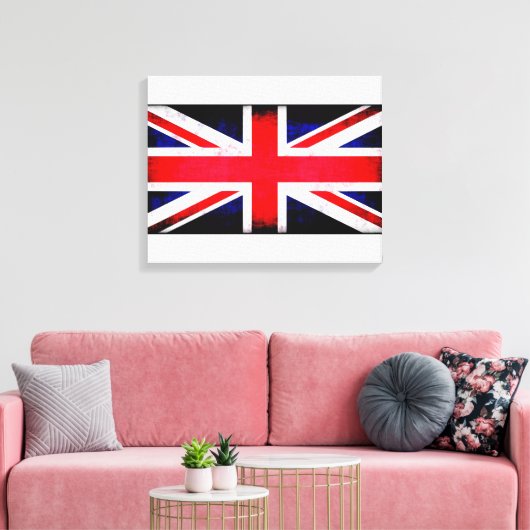 Britse vlag canvas afdruk (Insitu (Woonkamer))