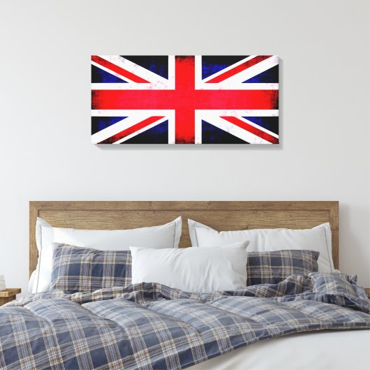 Britse vlag canvas afdruk (Insitu (Slaapkamer))