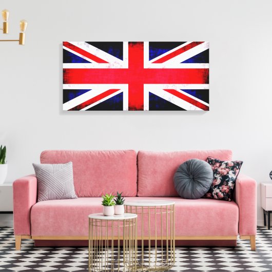 Britse vlag canvas afdruk (Insitu (Woonkamer))