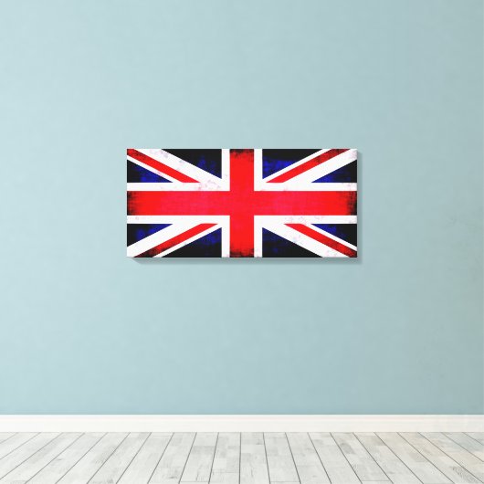 Britse vlag canvas afdruk (Insitu (Houten vloer))