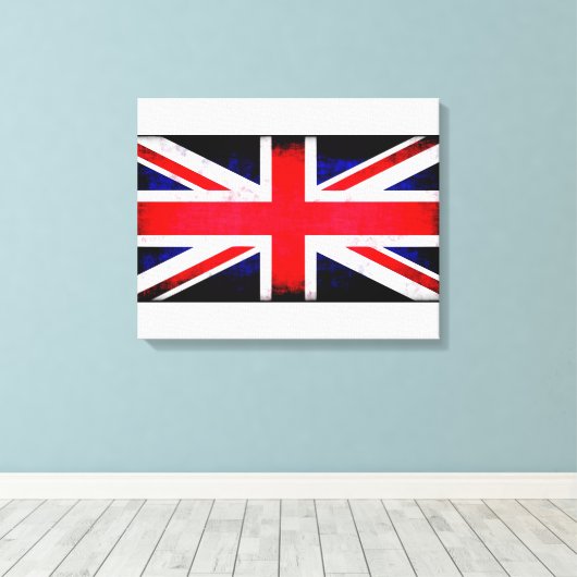 Britse vlag canvas afdruk (Insitu (Houten vloer))