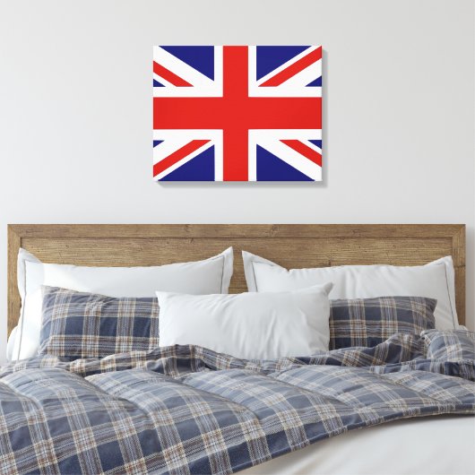 Britse vlag canvas afdruk (Insitu (Slaapkamer))