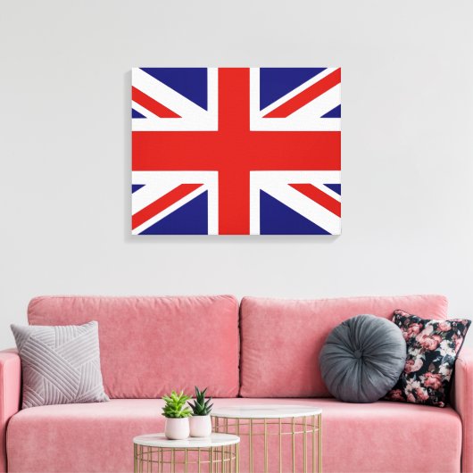 Britse vlag canvas afdruk (Insitu (Woonkamer))