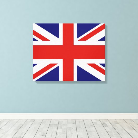Britse vlag canvas afdruk (Insitu (Houten vloer))