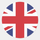 Britse vlag Classic Ronde Sticker (Voorkant)