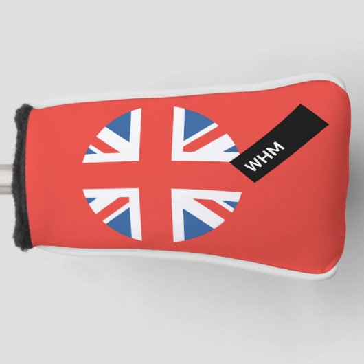 Britse vlag - Custom Golf Putter Head Hoesje Golfheadcover (Voorkant)