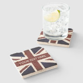  Britse vlag douaneverkeer Stenen Onderzetter (Zijkant)