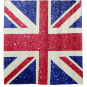 Britse vlag douchegordijn - op maat Brits ontwerp (Voorkant)