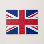 Britse vlag en Britse Union Jacks/sportfans Legpuzzel<br><div class="desc">Puzzle: Verenigd Koninkrijk & Verenigd Koninkrijk, Londen - houd van mijn land en Britse vlag reispatriotten / sportfans & vakbondsjack (Engeland)</div>