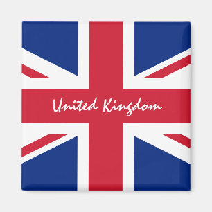 Britse vlag en Britse vakantie-/sportfans Magneet