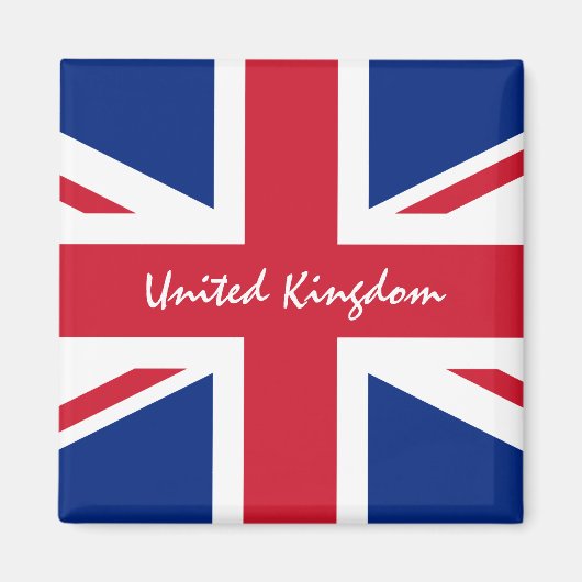 Britse vlag en Britse vakantie-/sportfans Magneet (Voorkant)