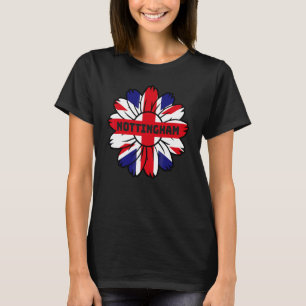 Britse Vlag Engeland Uk Zonnebloem Nottingham Unie T-shirt