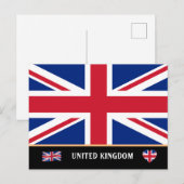 Britse vlag & Engels reizen / Verenigd Koninkrijk Briefkaart (Voorkant / Achterkant)