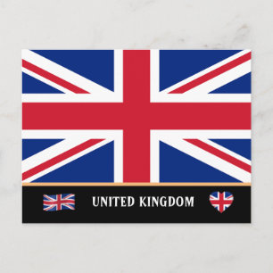 Britse vlag & Engels reizen / Verenigd Koninkrijk Briefkaart