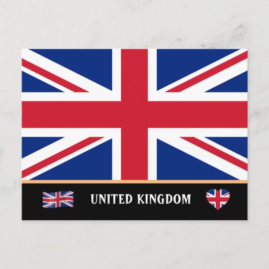 Britse vlag & Engels reizen / Verenigd Koninkrijk Briefkaart (Voorkant)