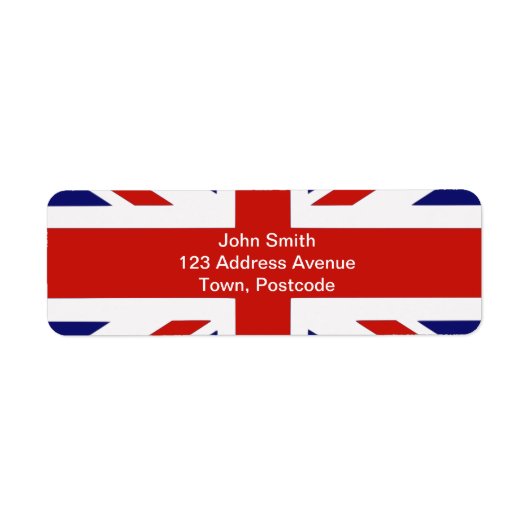 Britse vlag etiket (Voorkant)