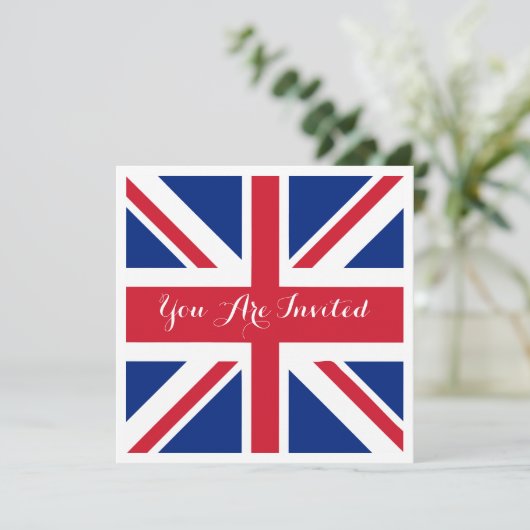 Britse vlag Flag British Wedding Kaart (Staand voorkant)