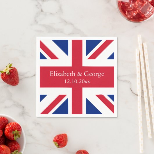 Britse vlag Flag British Wedding Servetten (Insitu)