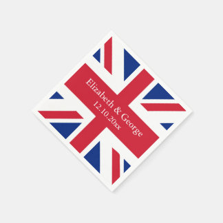 Britse vlag Flag British Wedding Servetten