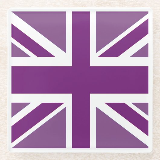 Britse vlag glazen onderzetter (Voorkant)