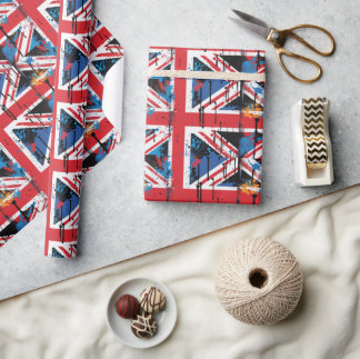 Britse vlag Graffiti Art Wrapping Paper Cadeaupapier