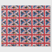 Britse vlag Graffiti Art Wrapping Paper Cadeaupapier (Vlak)