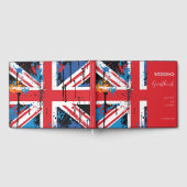 Britse vlag graffiti bruiloft gastenboek (Volledig)