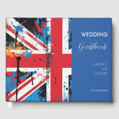 Britse vlag graffiti bruiloft gastenboek (Voorkant)