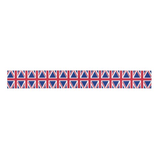 Britse vlag grosgrain lint (Voorkant)