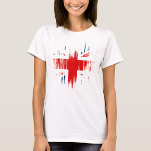 Britse Vlag Grunge Design Dames Wit T-shirt