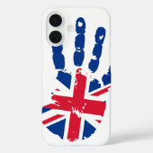 Britse vlag Handafdruk Case-Mate iPhone Case (Achterkant)