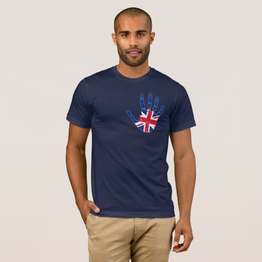 Britse vlag Handafdruk T-shirt (Voorkant volledig)