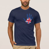 Britse vlag Handafdruk T-shirt (Voorkant)