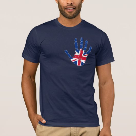 Britse vlag Handafdruk T-shirt (Voorkant)