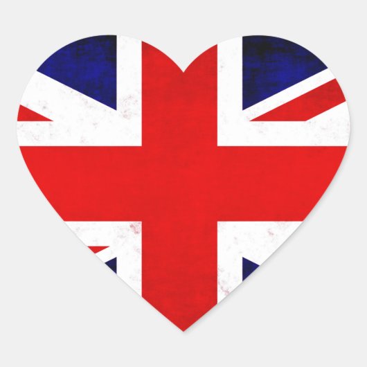 Britse vlag hart sticker (Voorkant)