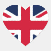 Britse vlag hart sticker (Voorkant)