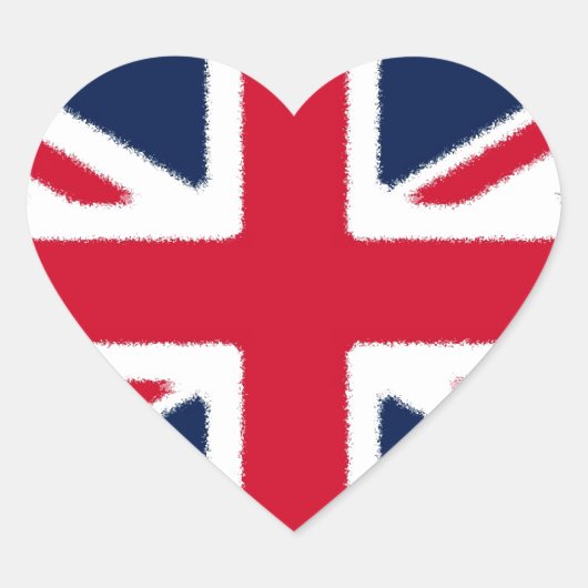 Britse vlag hart sticker (Voorkant)