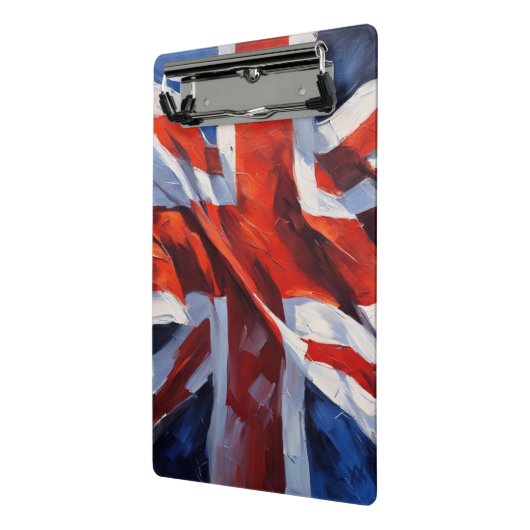 Britse vlag - Impressionistisch schilderij Mini Klembord (Angled2)