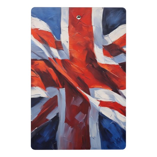 Britse vlag - Impressionistisch schilderij Mini Klembord (Achterkant)