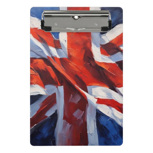 Britse vlag - Impressionistisch schilderij Mini Klembord (Voorkant)